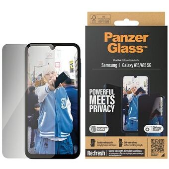 PanzerGlass Ultra-Wide Fit Sam A15 / A15 5G Privacy Skærmbeskyttelse inkluderet Easy Aligner P7349