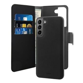 Puro Wallet Aftageligt Samsung S22 G901 2-i-1 sort SGS22BOOKC3BLK