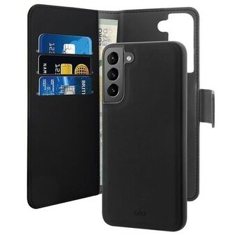 Puro Wallet Aftagelig Samsung S22+ G906 2i1 sort/sort SGS22PBOOKC3BLK