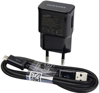 Oplader. Netværk. Samsung ETA-0U90 sort bulk 2A + MicroUSB kabel