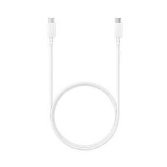 Kabel Samsung EP-DN975BW USB-C til USB-C, hvid/hvid, hurtig opladning.