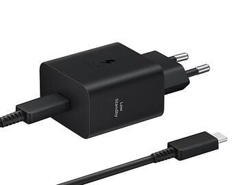 Ładowarka Samsung EP-T4511XBEGEU PD 45W + USB-C/USB-C 3A 1.8m Super Hurtig Opladning sort