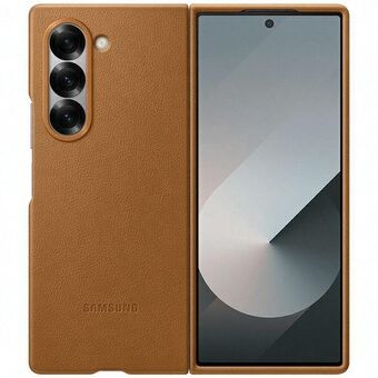 Etuiet Samsung EF-VF956PAEGWW Z Fold6 F956 bronzefarvet/tan Øko-læderetui