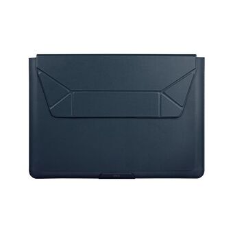 UNIQ-etuiet Oslo laptop Sleeve 14" i blå abernes/blå afgrundens farve.