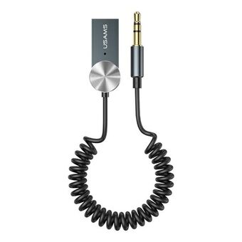 USAMS Adapter audio Bluetooth 5.0 USB-AUX grå/sort SJ464JSQ01 (US-SJ464)