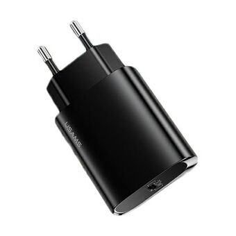 USAMS Oplad. net. 1xUSB-C T39 20W (kun hoved) PD3.0 Hurtig opladning sort/black CC131TC01 (US-CC131)