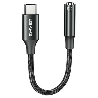 USAMS AU16-adapter USB-C - jack 3.5m DAC sort SJ599YPTC01 (US-SJ599)