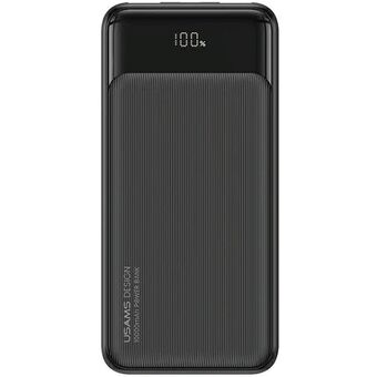 USAMS Powerbank 10000mAh 10W 1C+2A sort/black XY Series 10KCD19801 (US-CD198)