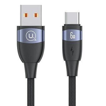 USAMS Kabel U85 USB til USB-C 6A 1,2 m Hurtigopladning sort SJ630USB01 (US-SJ630)