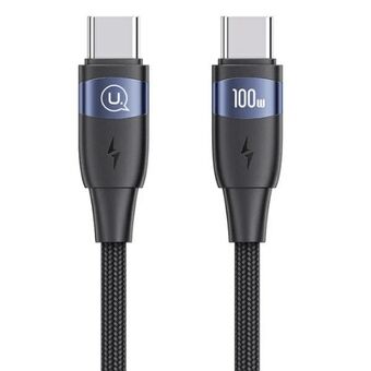 USAMS Kabel U85 USB-C til USB-C 100W 1,2m PD Hurtig Opladning sort SJ632USB01 (US-SJ632)