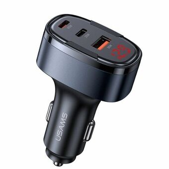 USAMS Ład. sam. 1xUSB+2xUSB-C C42 100W Fast Charge sort/black (CC257)