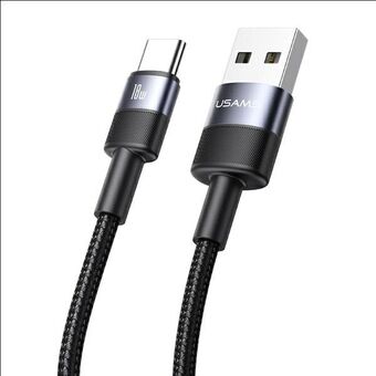 USAMS Kabel USB til USB-C 3A 1,2m Hurtig Opladning stål/tarnish SJ718USBSG01 (US-SJ718)