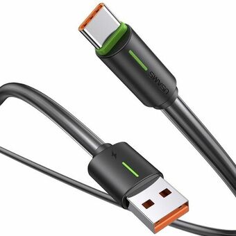 USAMS Kabel USB-C 3A YU Serier 1m USB-C/USB-C sort/sort SJ732USB01 (US-SJ732)