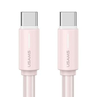 USAMS Kabel USB-C/USB-C 1m SJ734 60W lyserød/pink YU Series SJ734USB04 (US-SJ734)