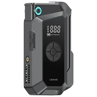 USAMS Jumpstarter Powerbank 8000mAh + indbygget lommelygte sort/black ZB287