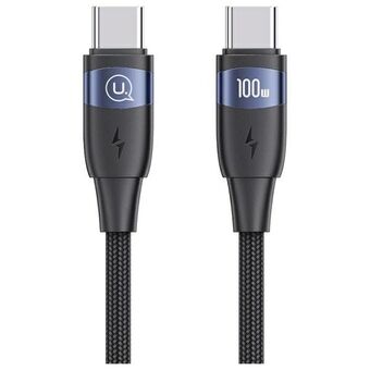 USAMS Kabel USB-C til USB-C 100W 2m Aluminiumslegering Hurtigopladning & Datakabel SJ633USB01 (US-SJ633)