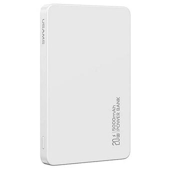 USAMS Induktiv Powerbank 5000mAh 20W PD Fast Charge hvid/white CY Series 5KCD23103 (US-CD231)