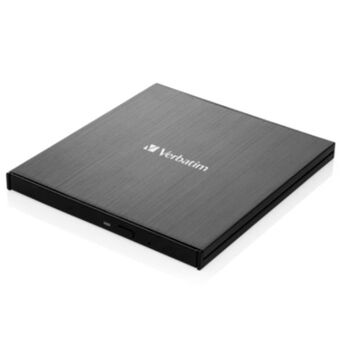 Verbatim Ekstern Slimline CD/DVD-brænder USB-C + USB-C/USB-C til USB-A 3.2 kabel sort 43886