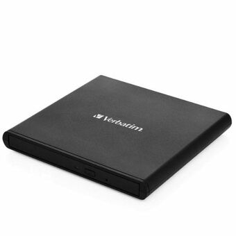 Verbatim Ekstern Slimline CD/DVD-brænder USB-A + USB-A/USB-A til USB-C-kabel sort/black 98938