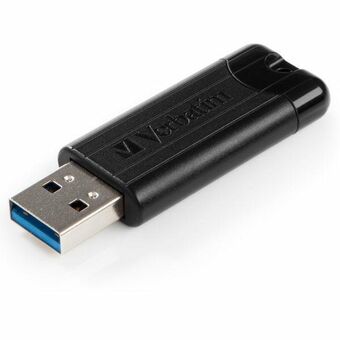 Verbatim Pendrive 128GB USB-A 3.2 PinStripe sort/black 49319