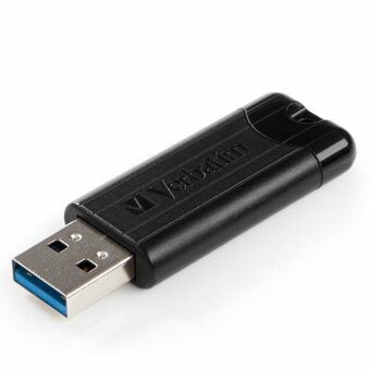 Verbatim Pendrive 16GB USB-A 3.2 PinStripe sort/black 49316