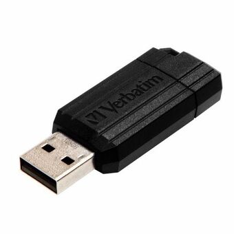 Verbatim Pendrive 128GB USB-A 2.0 PinStripe sort/black 49071