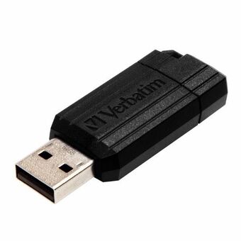 Verbatim Pendrive 64GB USB-A 2.0 PinStripe sort/black 49065