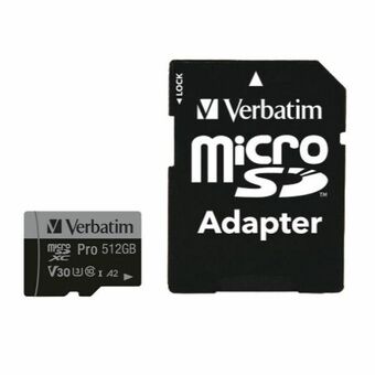 Verbatim Karta microSD 64GB + adapter Pro U3 sort/black 47042