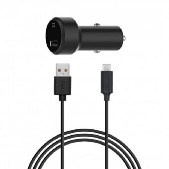 Ładowarka sam. Xqisit USB-USB-C 2,4A sort/black 31528