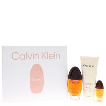 Obsession by Calvin Klein - Gift Set -- 3.4 oz Eau De Parfum Spray + 6.7 oz Body Lotion + .5 oz Mini EDP Spray - til kvinder