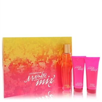 Mambo Mix by Liz Claiborne - Gift Set -- 3.4 oz Eau De Parfum Spray + 3.4 oz Body Lotion + 3.4 oz Shower Gel - til kvinder