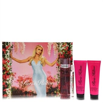 Paris Hilton by Paris Hilton - Gift Set -- 3.4 oz Eau De Parfum Spray + 3 oz Body Lotion + 3 oz Shower Gel + .34 oz  Mini EDP Spray - til kvinder