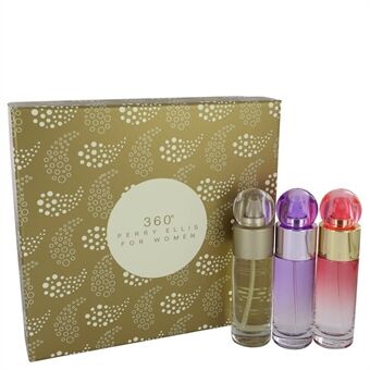 perry ellis 360 by Perry Ellis - Gift Set -- 1 oz Perry Ellis 360 EDT Spray + 1 oz Perry Ellis 360 Coral EDP Spray + 1 oz Perry Ellis 360 Purple EDP Spray - til kvinder