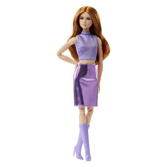 Barbie Look Dukke Rødt hår og Outfit Lilla