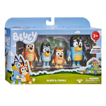 Bluey Familie Legefigurer, 4 stk.