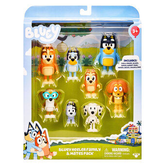 Bluey Legefigurer Familie & Venner, 8 stk.