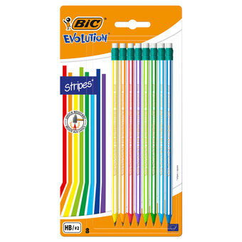 BIC Evolution Blyanter med Viskelæder, 8 stk.