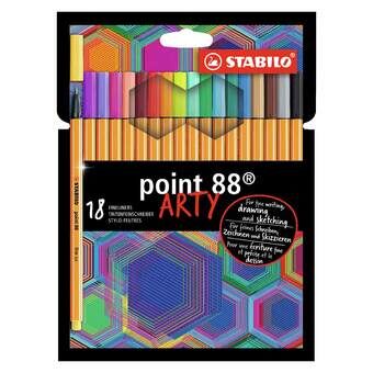 STABILO Point 88 ARTY Fineliners, 18 stk.