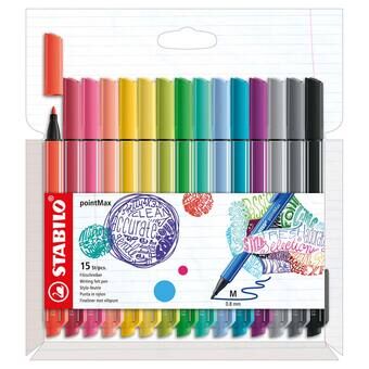 Stabilo pointmax fineliners, 15 stk.