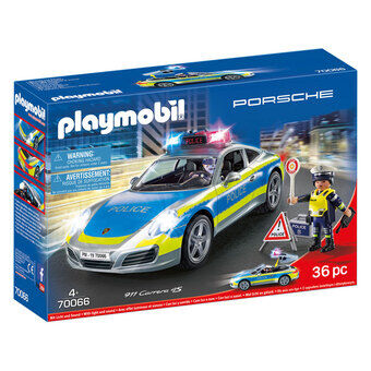 Playmobil Porsche 911 Carrera 4S Politi - Hvid - 70066