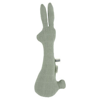 Trixie Rattle Rabbit - Bliss Olive translates to:

Trixie Rangle Kanin - Bliss Olive