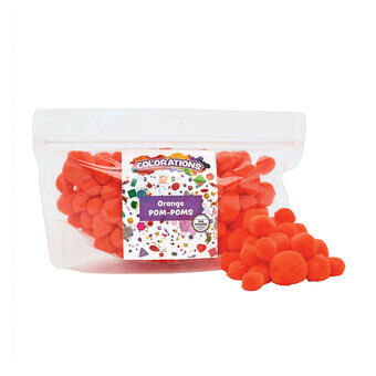 Colorations - Pom Poms Orange, 100 stk.