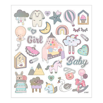 Stickers Baby Pige, 1 ark