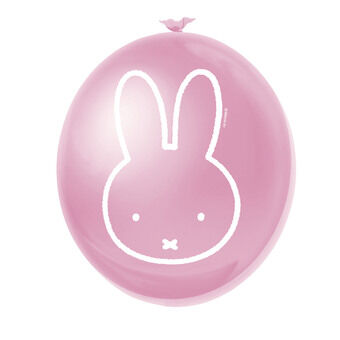 Miffy pink balloner, 6 stk.