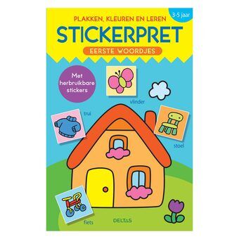 Stickerpret Første Ord Klistermærker, Farvelægning og Læring (3-5 år)