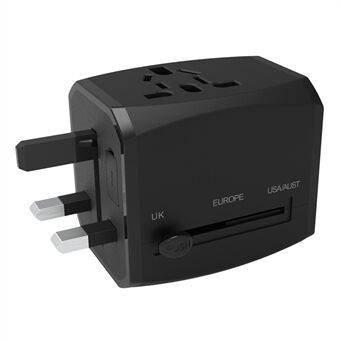 HHT525 Type-C + 2xUSB Universal Global Travel Power Adapter Oplader Stik Konverter