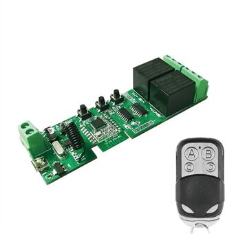 ZB-DIY-S02 2-vejs WiFi Trådløs Smart Switch Inching Selvlåsende Relæ Modul Fjernbetjening