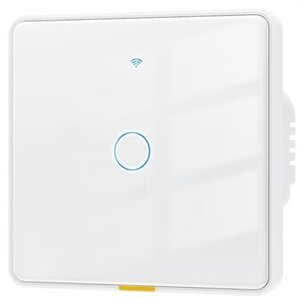 MG-KG110 1 Gang WiFi+433 Dual Mode Touch Smart Switch Tuya APP Stemmekontrol Væglyskontakt, EU-Stik  /  Hvid