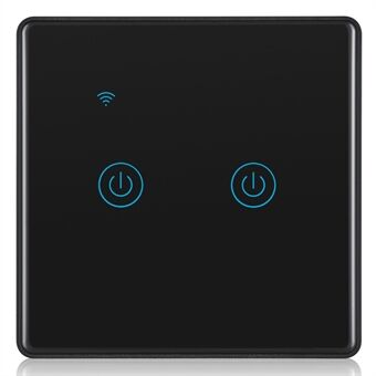 DS-101JL-2 2 Gang WiFi + Bluetooth Dual Mode APP Stemmestyring Smart Touch Vægkontakt