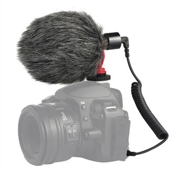 PULUZ PU3044 Professionel Interview Mikrofon med Shock Mount til DSLR Kamera / Smartphone / Tablet